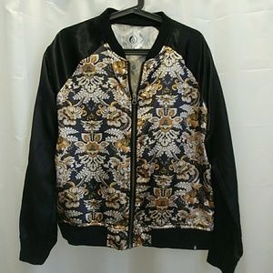 Volcom Black and Gold Bomber Jacket